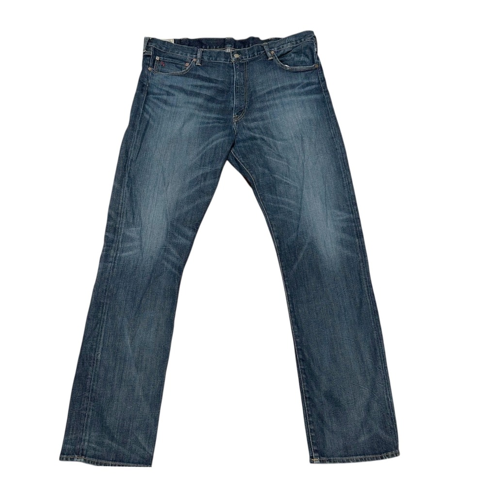 Polo Ralph‎ Lauren Hampton Straight Leg Dark Wash Denim Jeans Mens 42x36